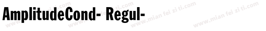 AmplitudeCond- Regul字体转换